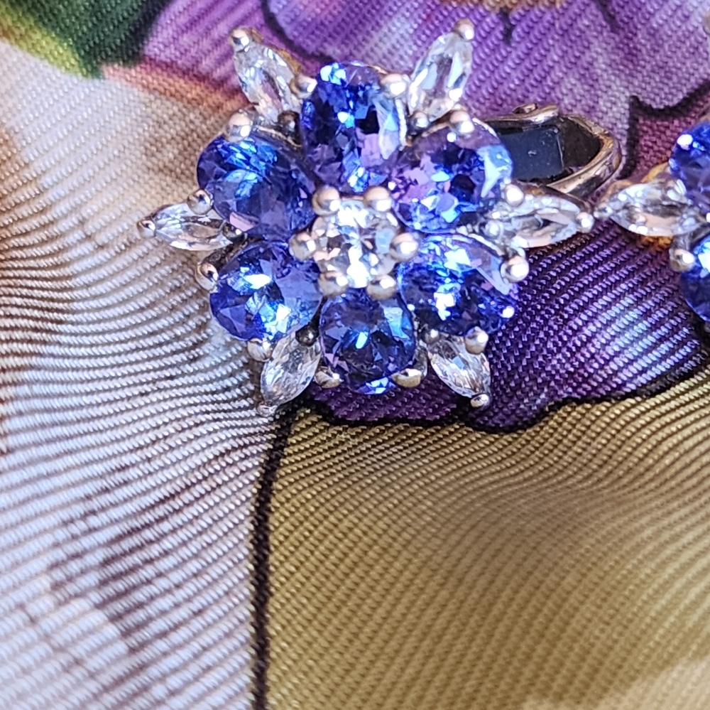 Tanzanite Clip On EARRINGS